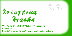 krisztina hruska business card